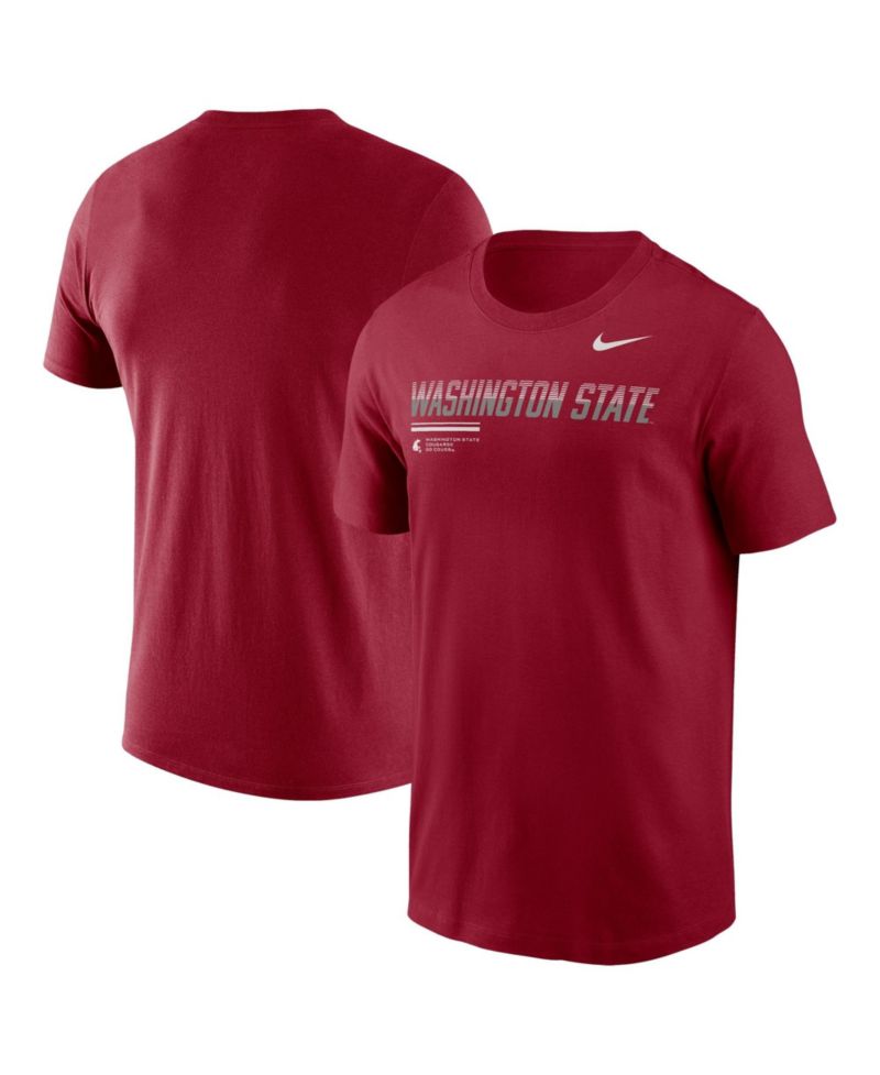 Men's Crimson Washington State Cougars 2026 Sideline Wordmark Legend Dri-FIT T-Shirt