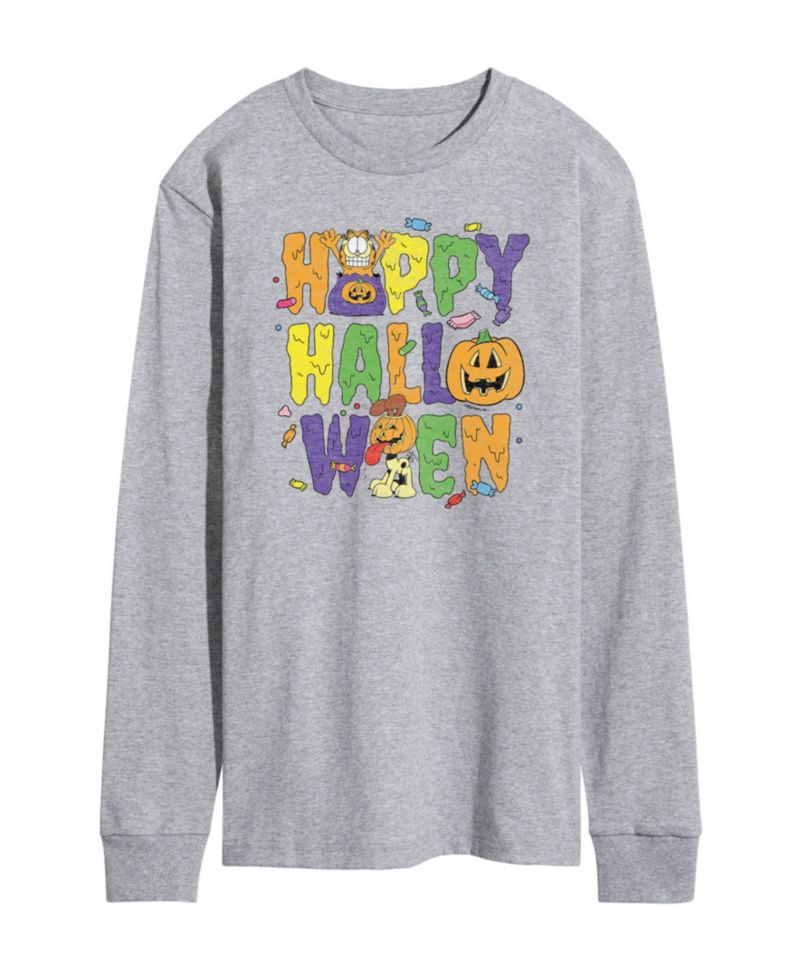 Men's Garfield Happy Halloween Long Sleeve T-shirt