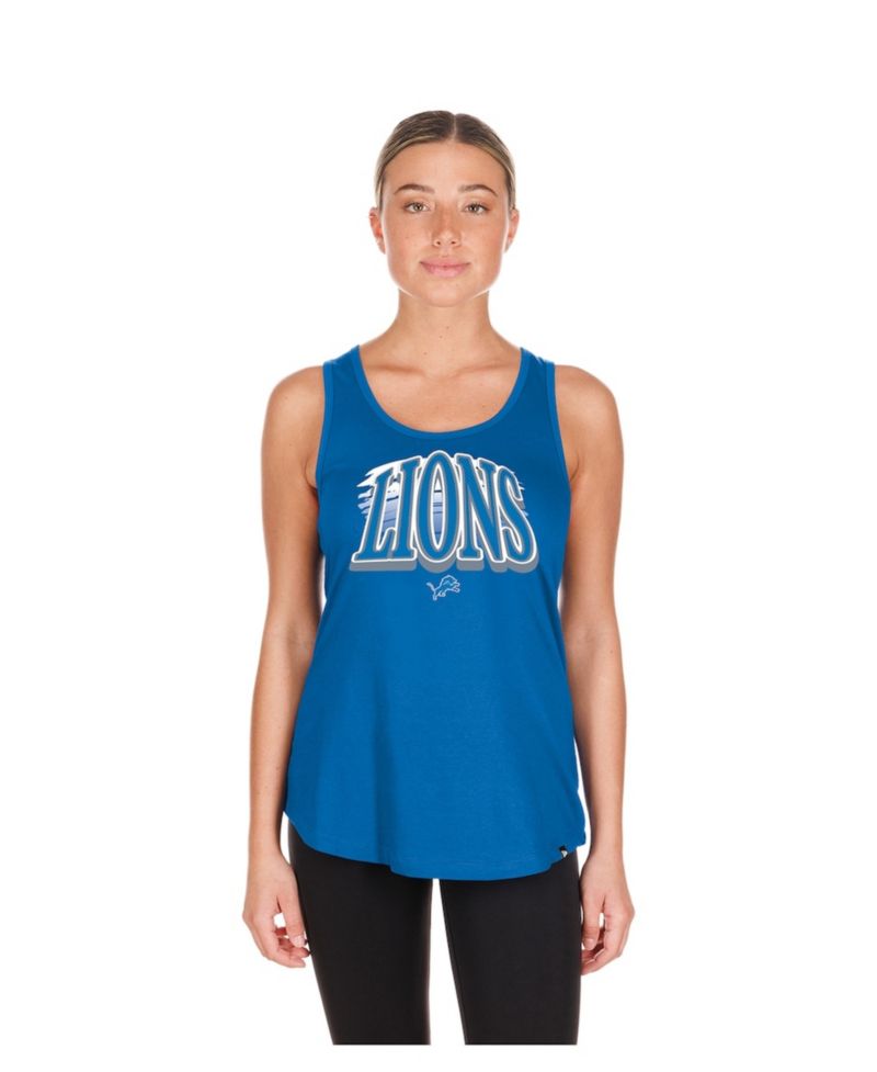 Women's Blue Detroit Lions Summer Tank Top