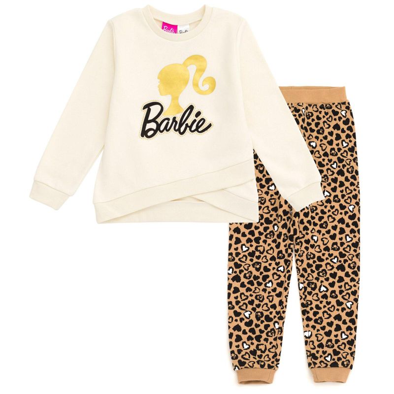 Girls' 2-Piece Fleece Sweatshirt and Joggers Set