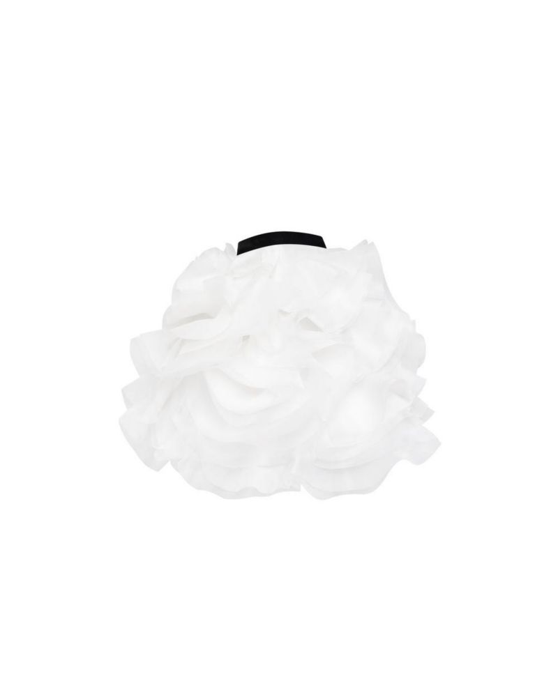 Women's Danceable mini skirt with ruched flower appliques