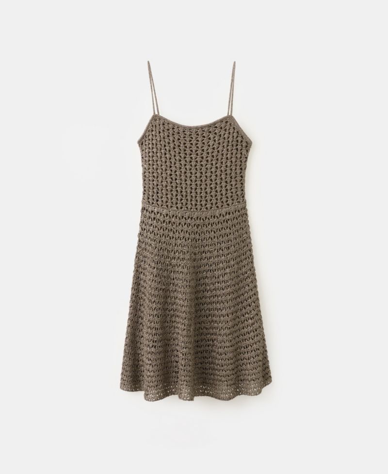 Women's Lurex Detail Crocheted Dress