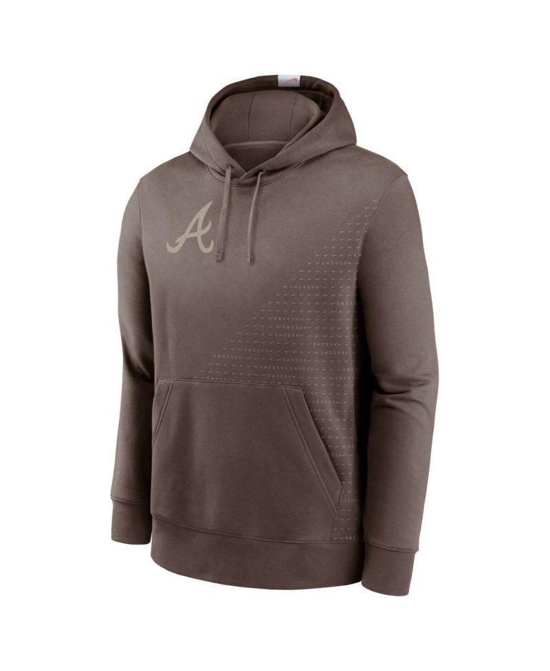 Men's Light Brown Atlanta Braves Statement Pullover Hoodie