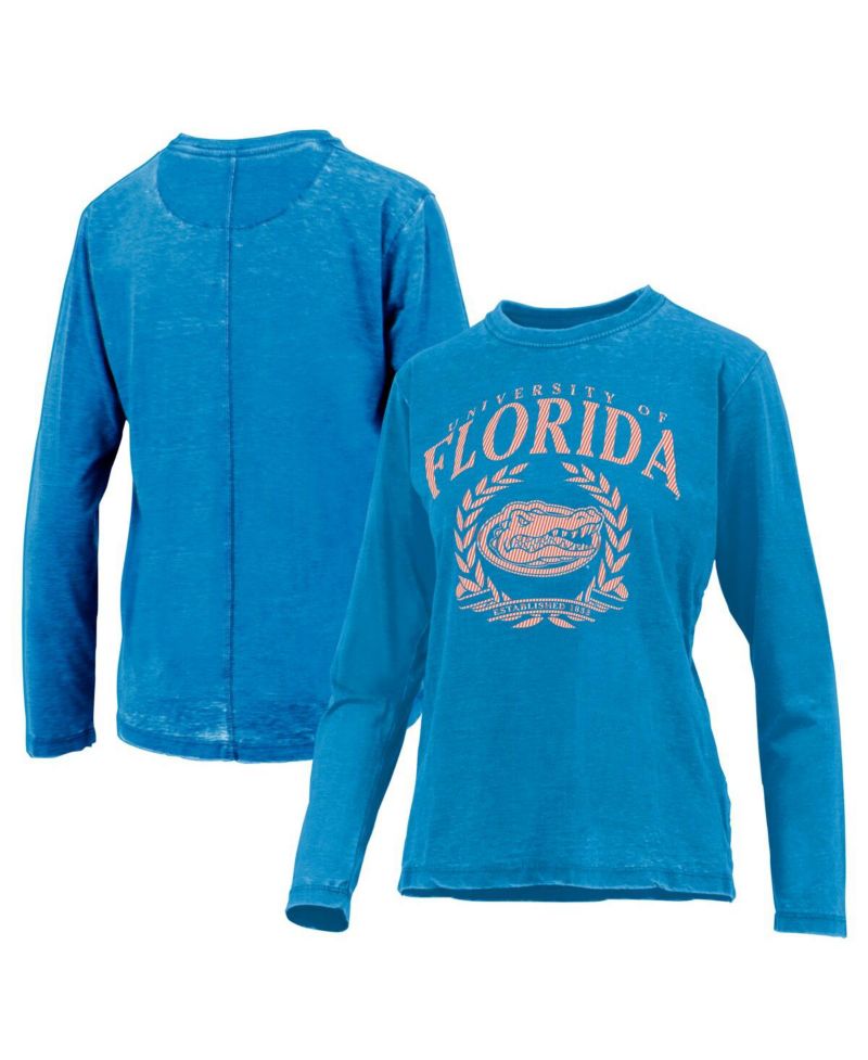 Women's Royal Florida Gators Chandler Olive Leaf Arch Long Sleeve T-Shirt