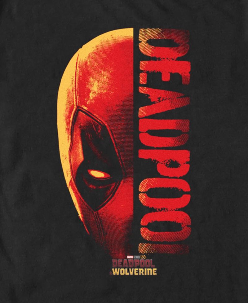 Men's Half Deadpool Short Sleeve T-Shirt
