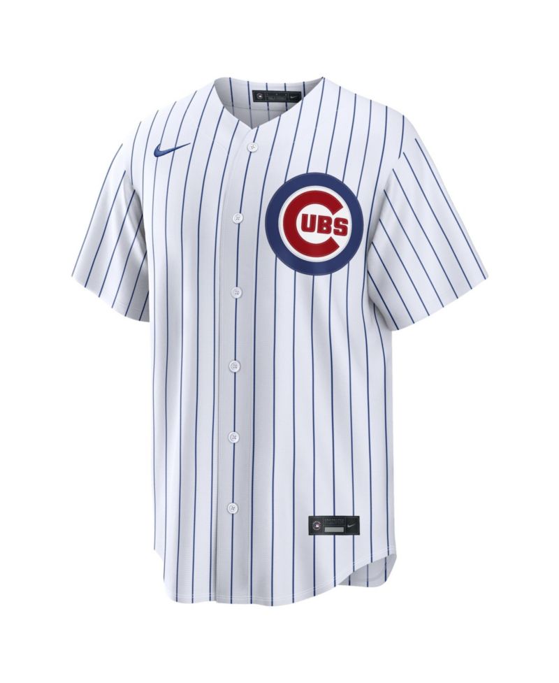 Men's White Chicago Cubs Home Replica Jersey