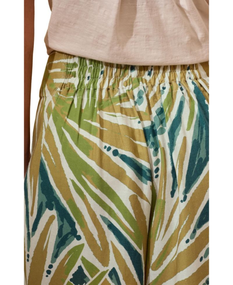 Women's Printed Midi Wide Leg Culottes