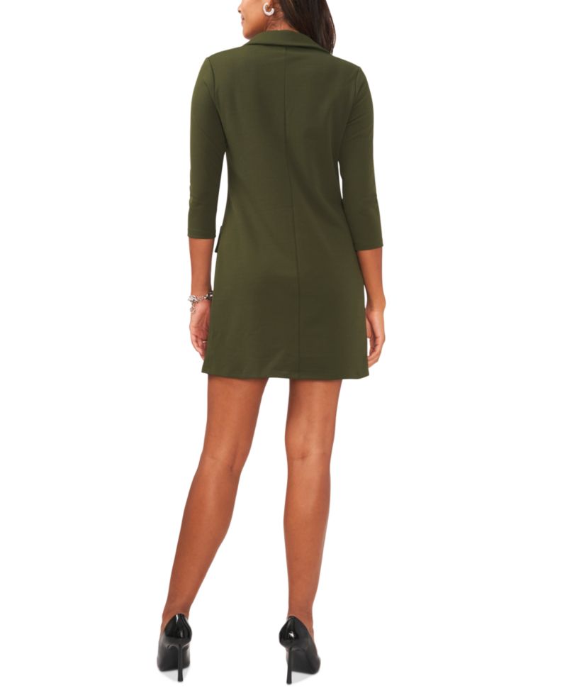 Women's Grommet-Trim Three Quarter-Sleeve Shift Dress