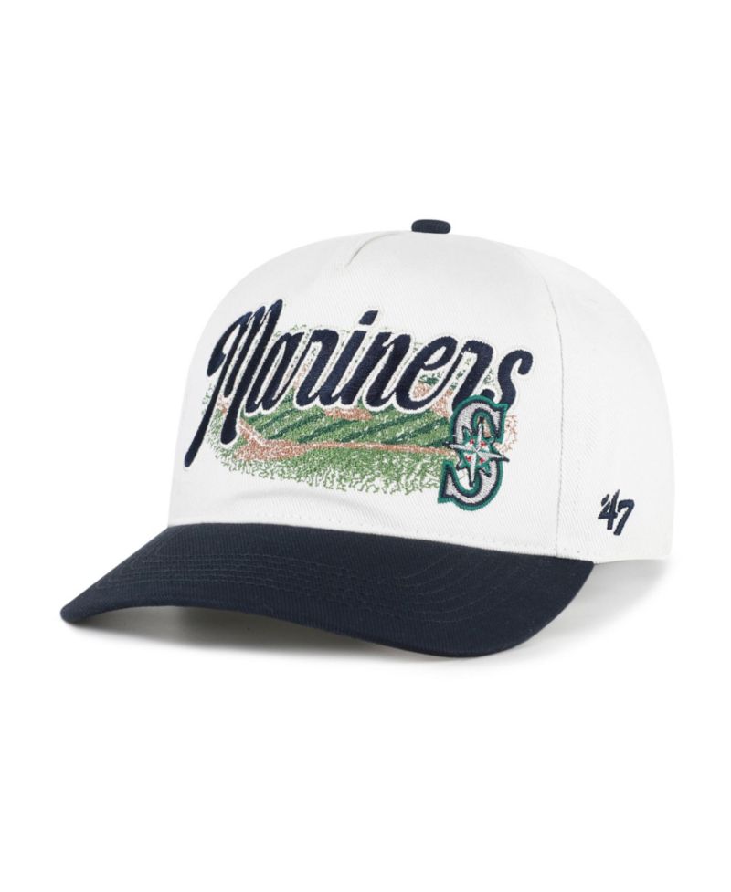 Men's '47 White/Navy Seattle Mariners Enfield Hitch Adjustable Hat
