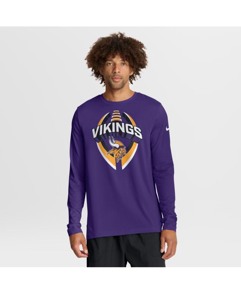 Men's Purple Minnesota Vikings Primetime Legend Icon Performance Long Sleeve T-Shirt