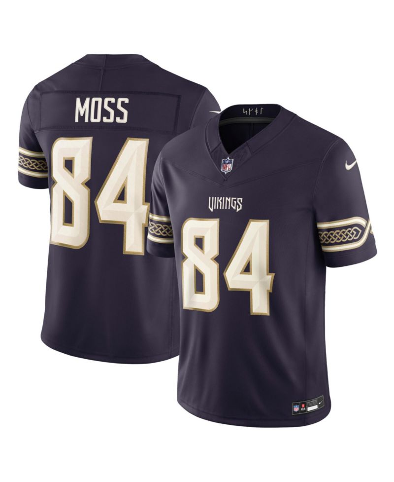 Men's Randy Moss Purple Minnesota Vikings 2026 Rivalries Collection Vapor F.U.S.E Stitched Limited Jersey