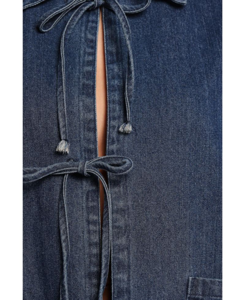 Women's Avon Bow Front Denim Shacket