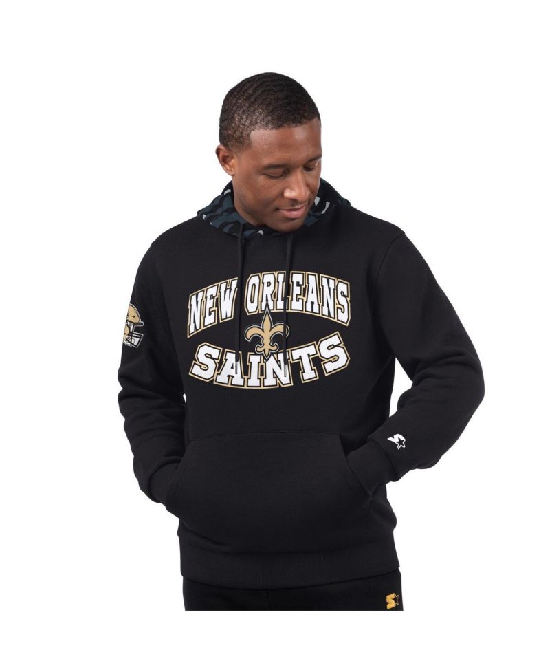 Men's Black New Orleans Saints Thursday Night Gridiron Pullover Hoodie