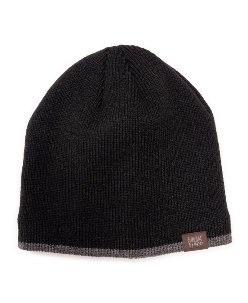 Men's Heat Retainer Contrast Trim Knit Beanie