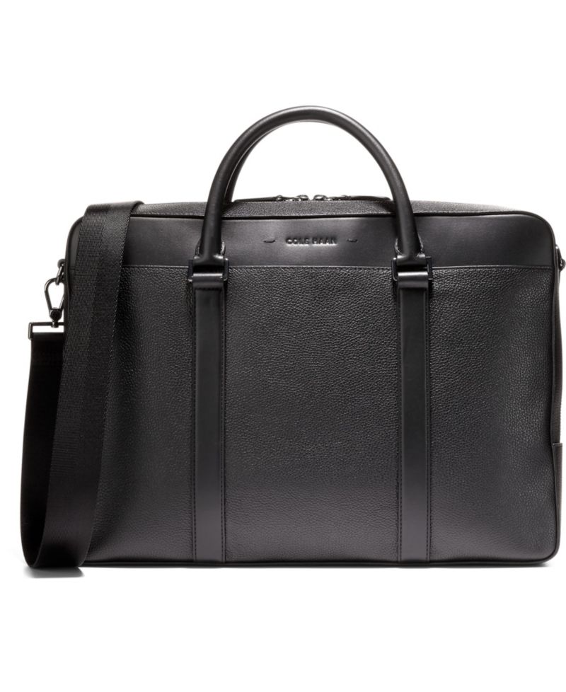 Triboro Medium Leather Briefcase Bag