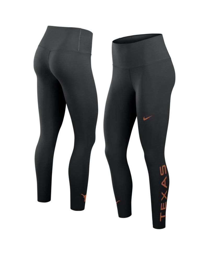 Women's Black Texas Longhorns Zenvy High Rise Dri-FIT 7/8 Leggings