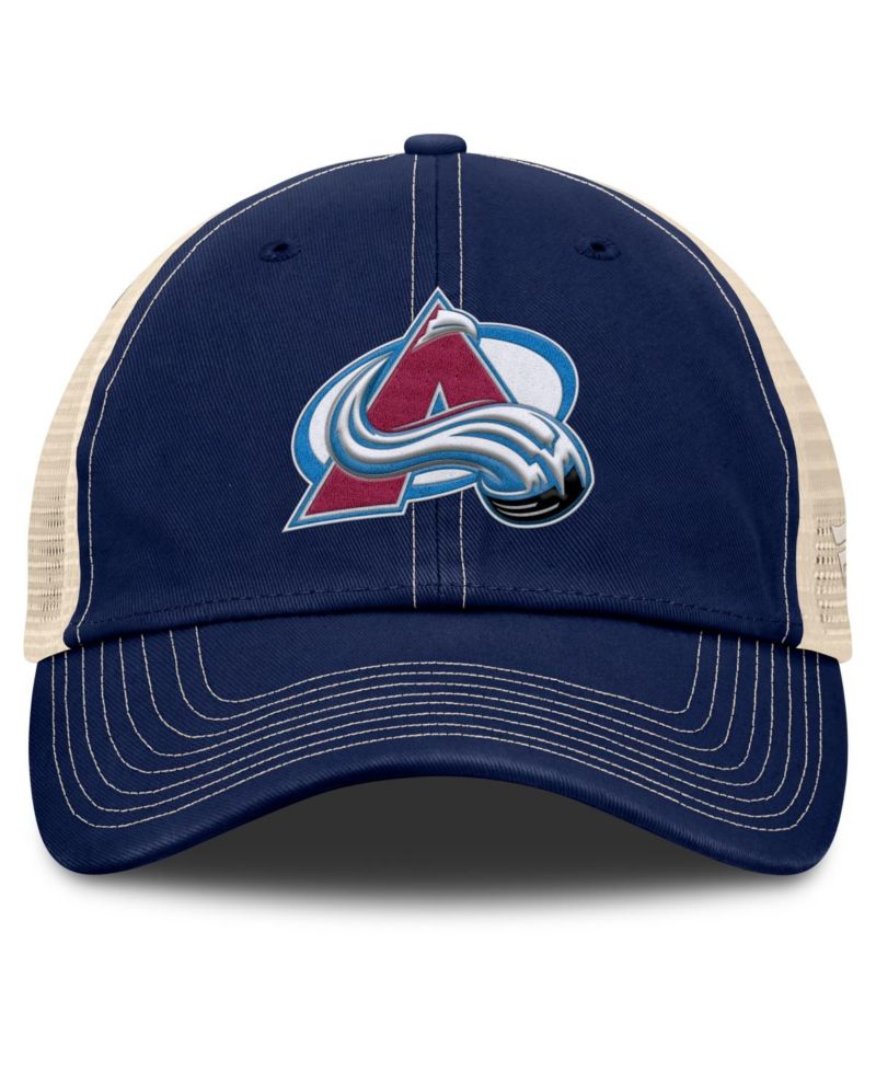 Men's Navy/Natural Colorado Avalanche Rival Trucker Adjustable Hat