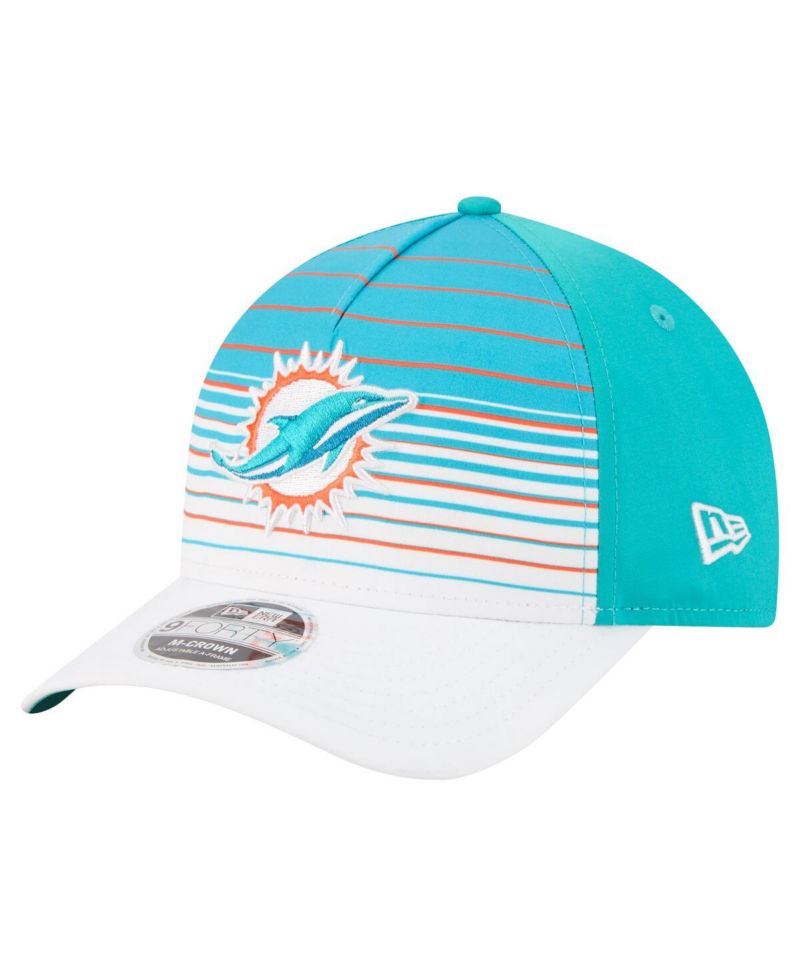 Men's White/Aqua Miami Dolphins Adventure Gradient 9FORTY M-Crown A-Frame Adjustable Hat