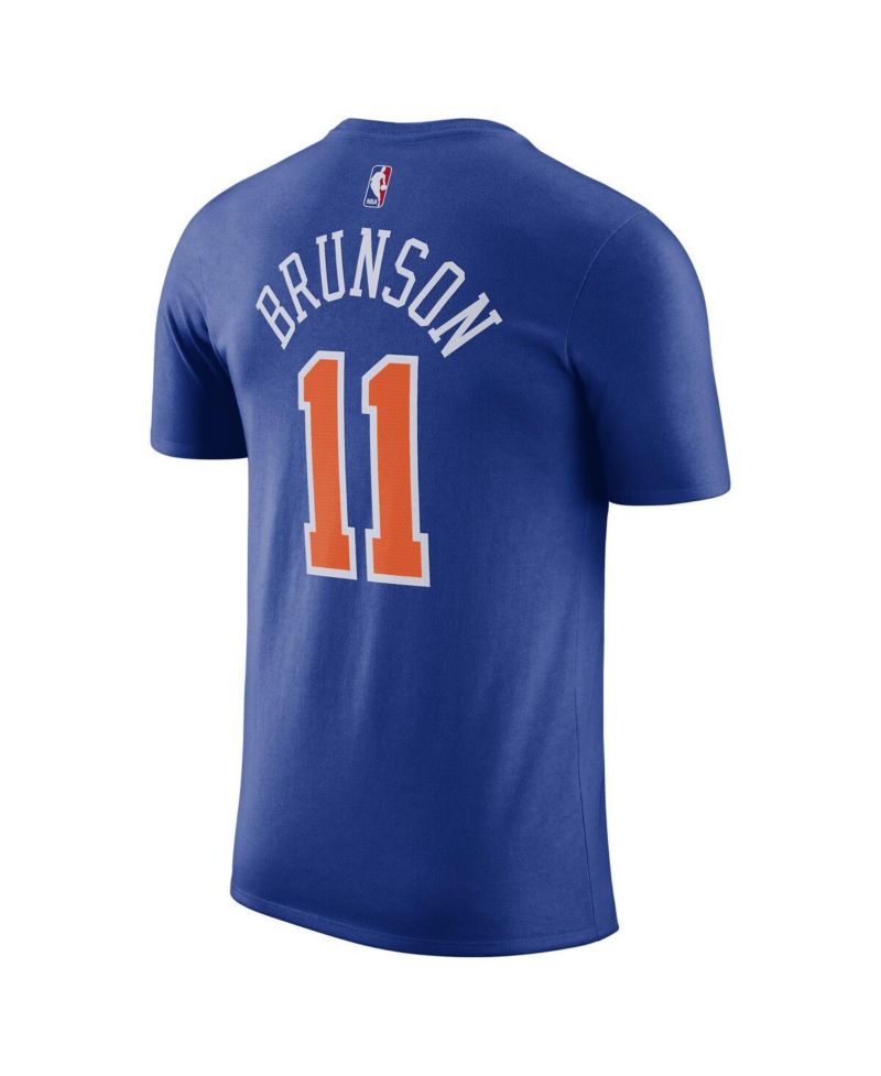 Men's Jalen Brunson Blue New York Knicks Icon Edition Name & Number T-Shirt