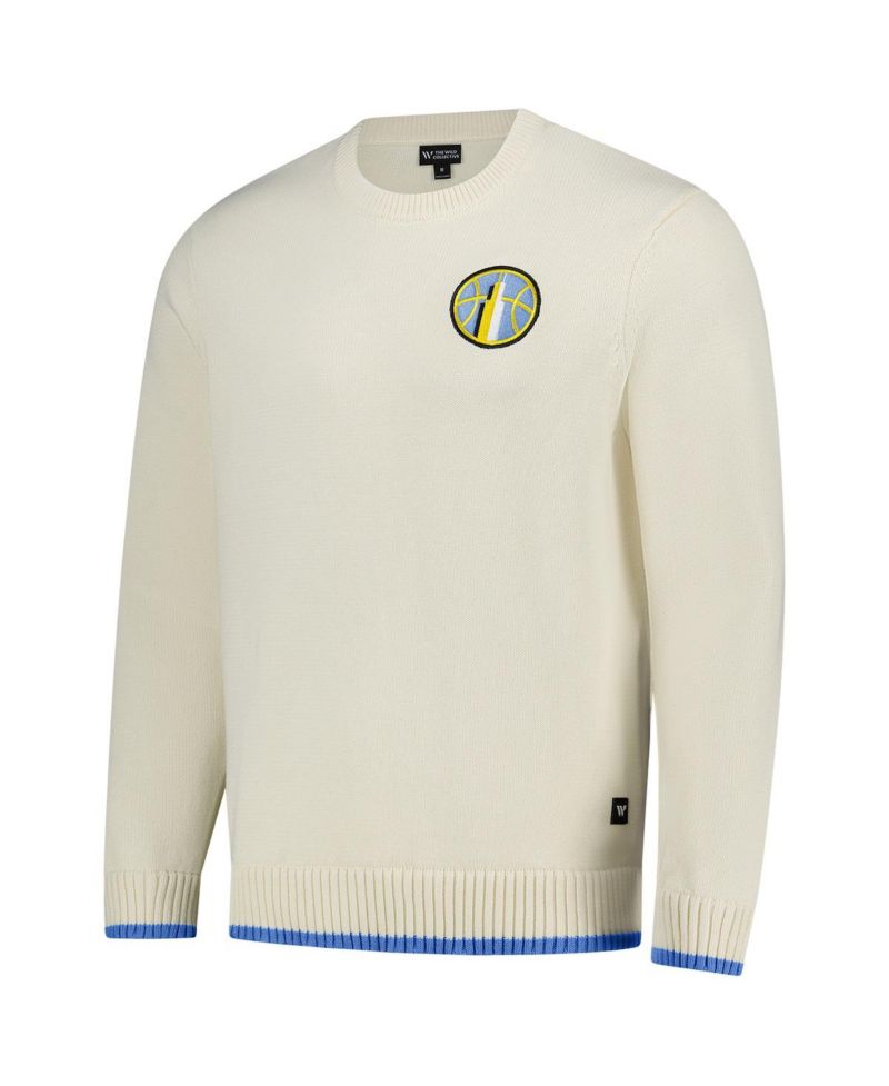 Men's and Women's Cream Chicago Sky Jacquard Pullover Sweater