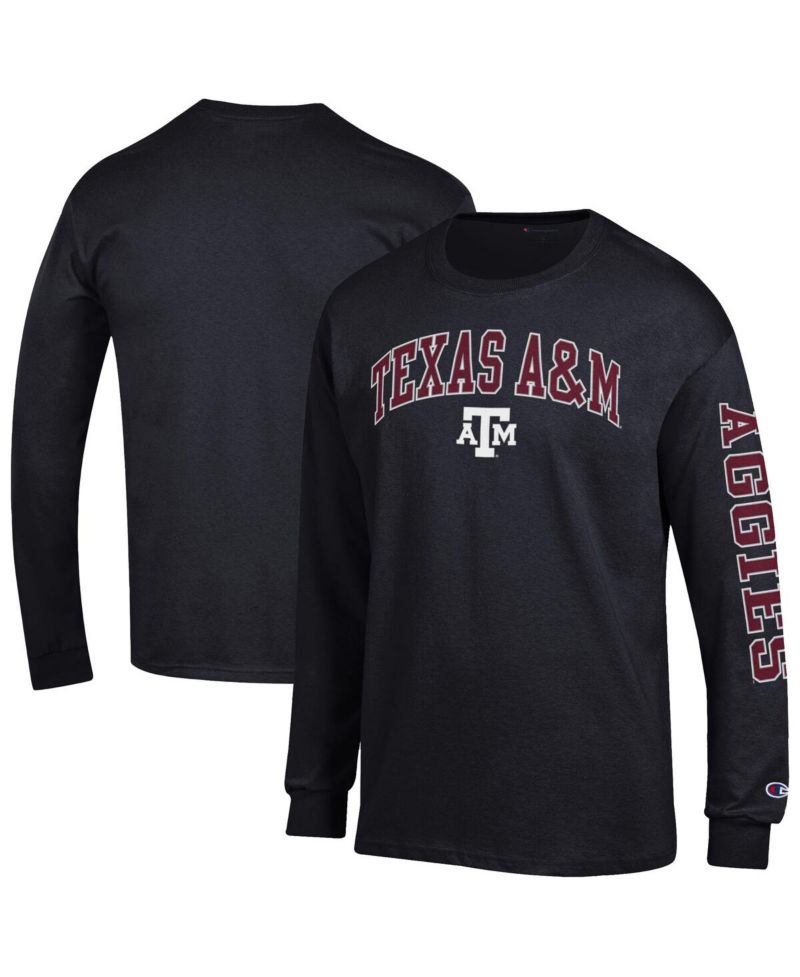 Men's Maroon Texas A&M Aggies Arch Over Logo 2-Hit Long Sleeve T-Shirt