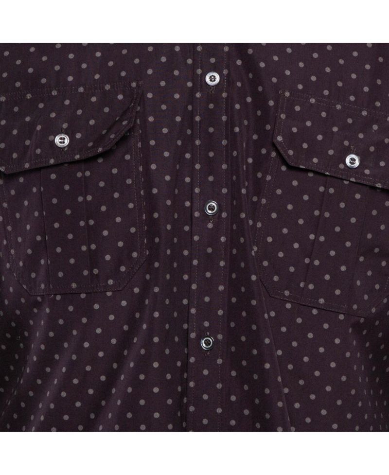 Dolce & Gabbana Men's Gold Long-Sleeve Polka-Dot Slim-Fit Shirt