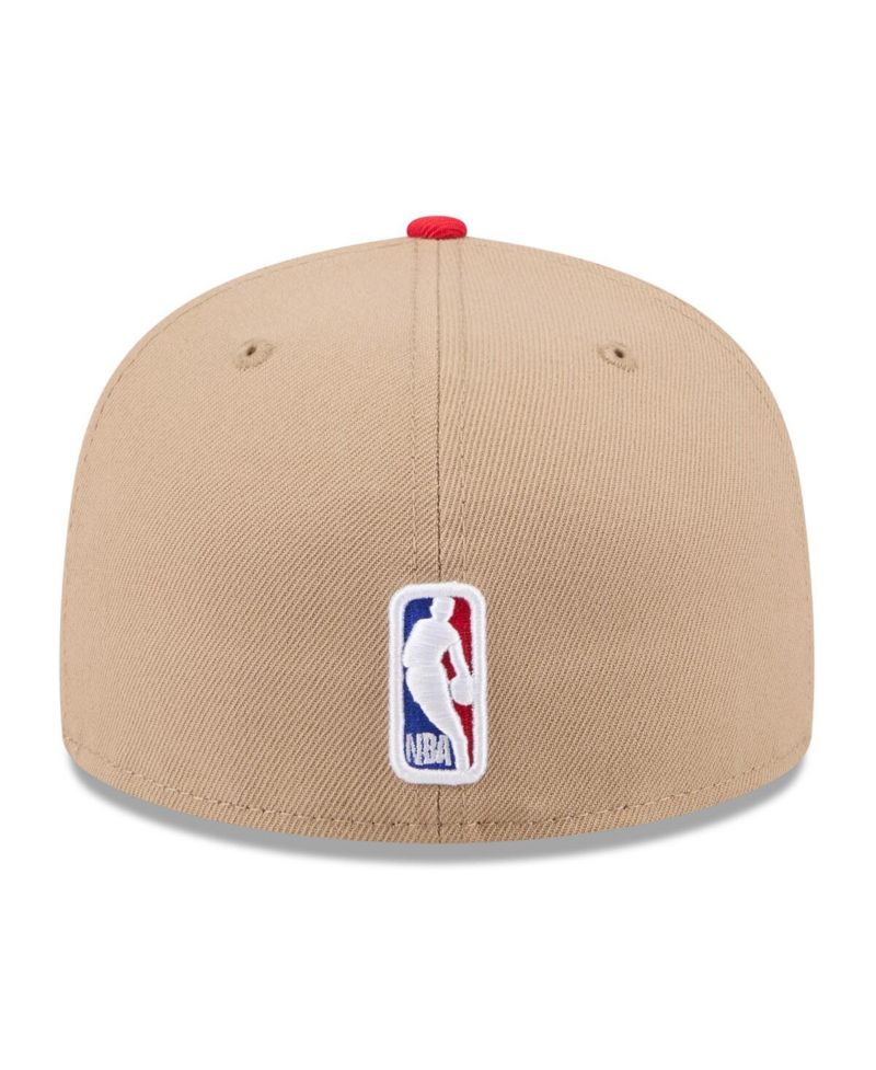 Men's Tan/Red Chicago Bulls 2024 NBA Draft 59FIFTY Fitted Hat