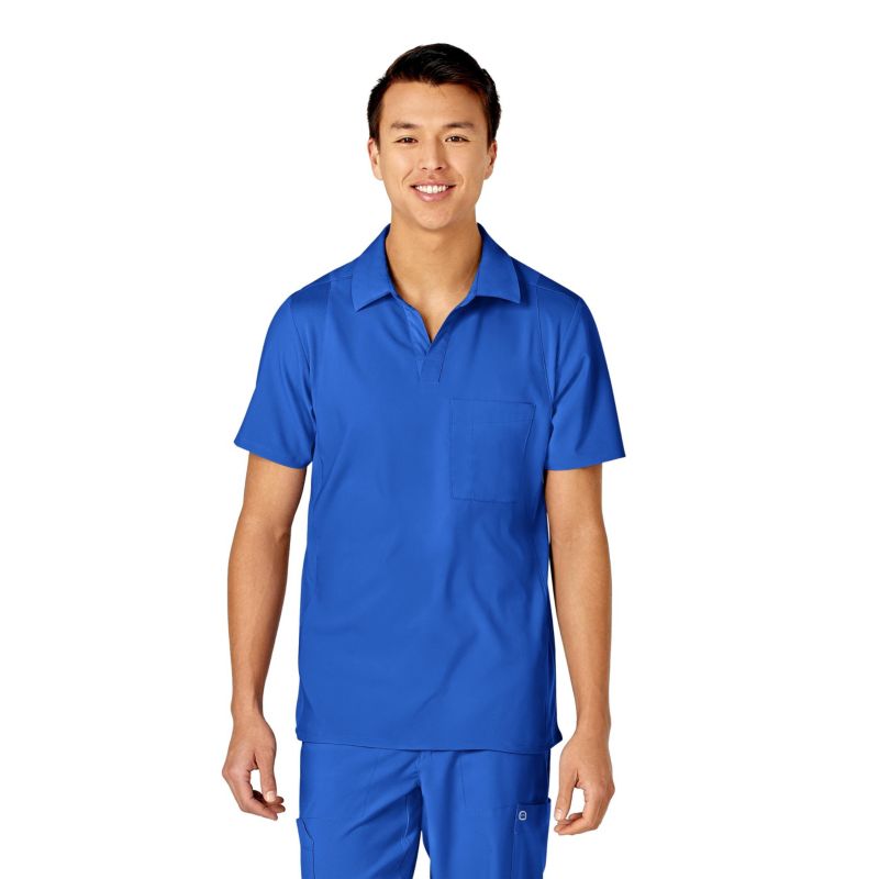 Men's W123 Collar Scrub Top