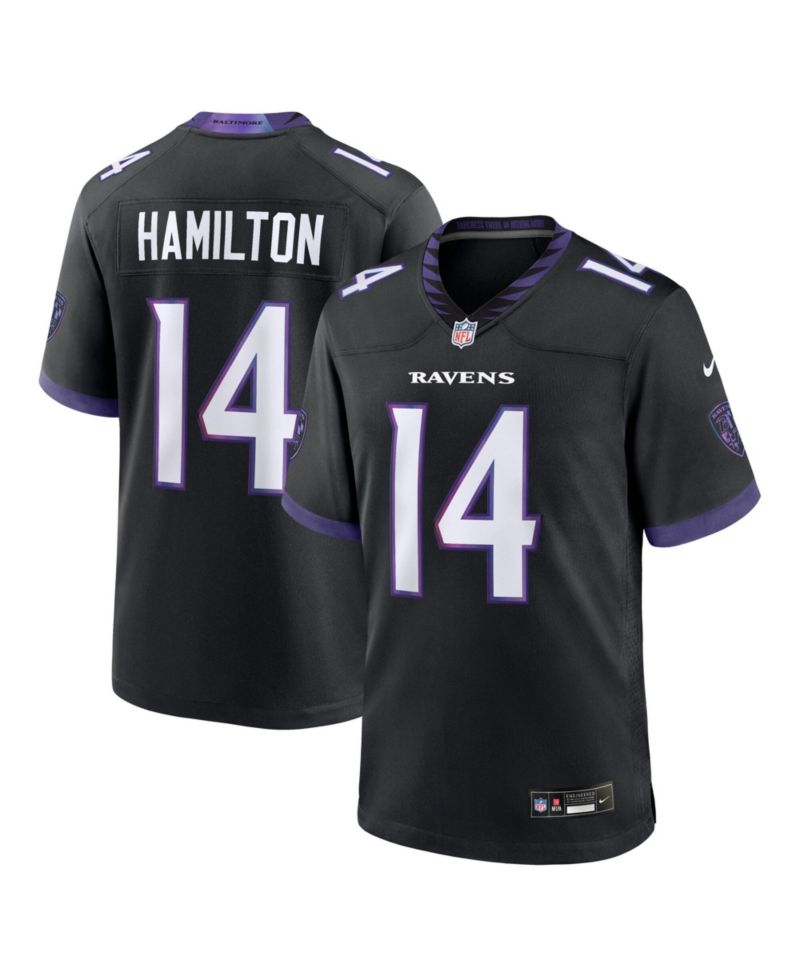 Men's Kyle Hamilton Black Baltimore Ravens Alternate Game Jersey
