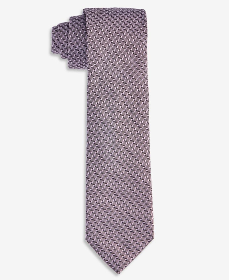 Hugo by Men's Slim-Fit Grid Pattern Tie