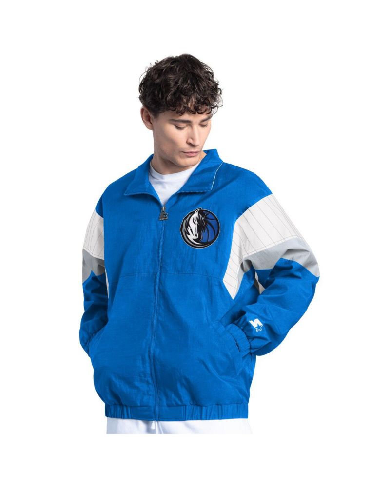 Men's Blue Dallas Mavericks Yard Line Full-Zip Jacket