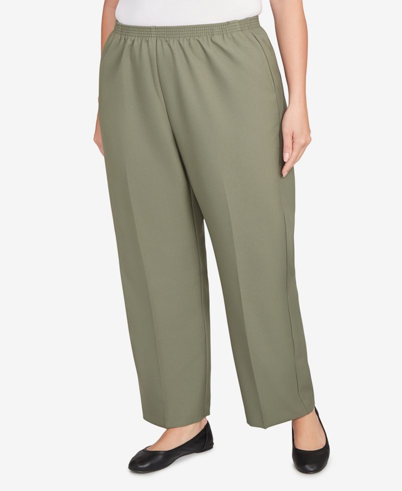 Plus Size Classic Poly Accord Medium Length Pants