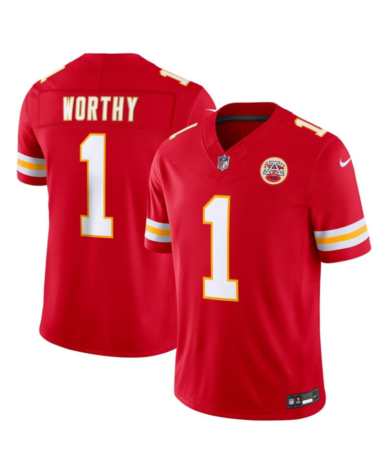 Men's Kansas City Chiefs Xavier Worthy Vapor F.U.S.E. Limited V-Neck Jersey