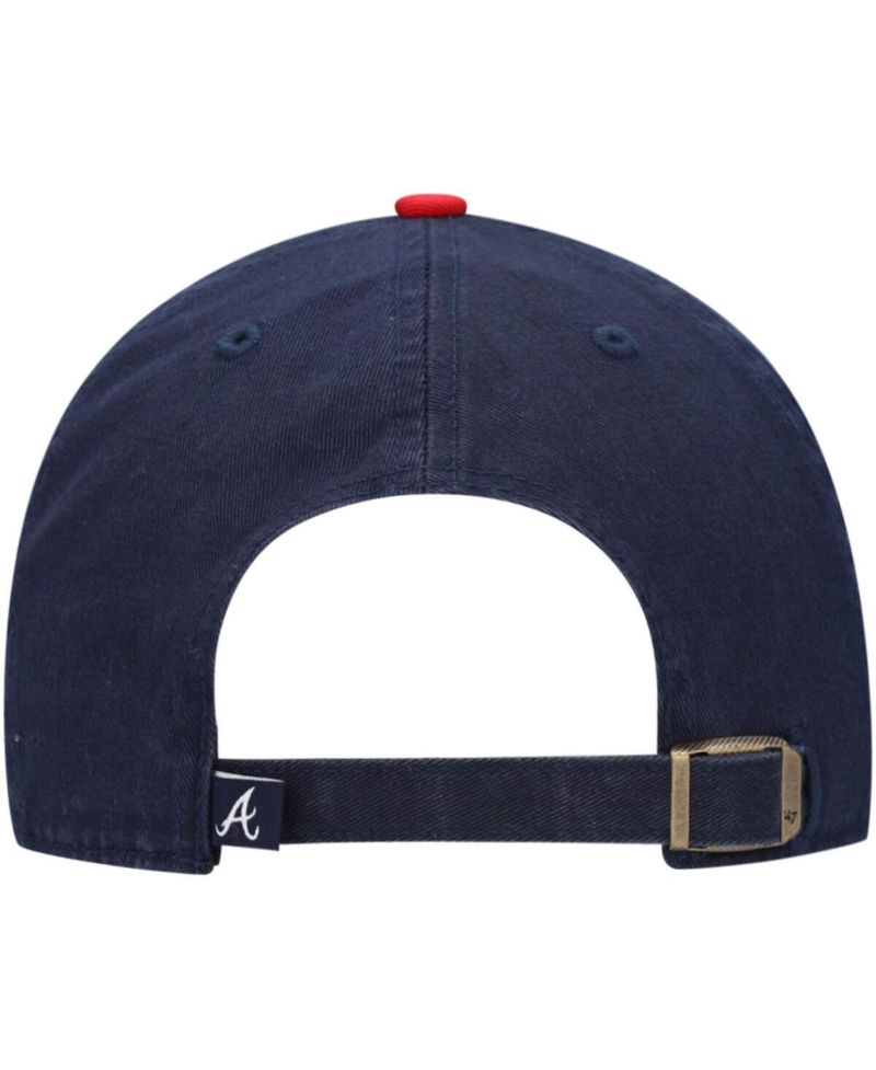 Men's Navy Atlanta Braves Clean Up Adjustable Hat