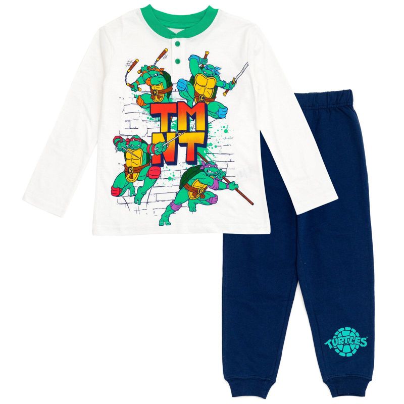 Boys (6-12) Henley T-Shirt and French Terry Pants Outfit Set