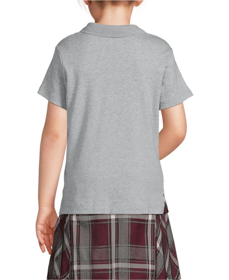 School Uniform Girls Short Sleeve Feminine Fit Interlock Polo Shirt