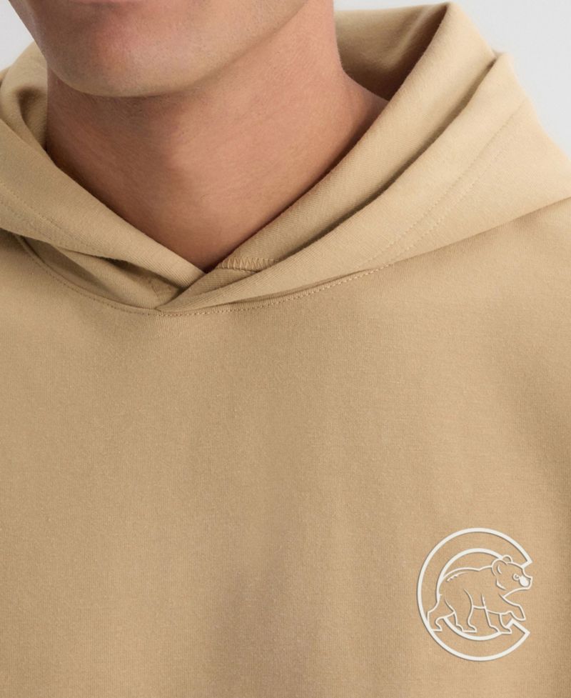 Men's Khaki Chicago Cubs Clutch Tri-Blend Hoodie