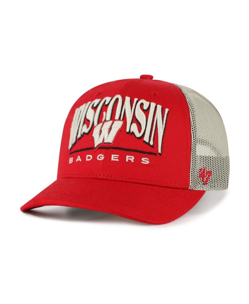 Men's Red Wisconsin Badgers Arid Adjustable Trucker Hat