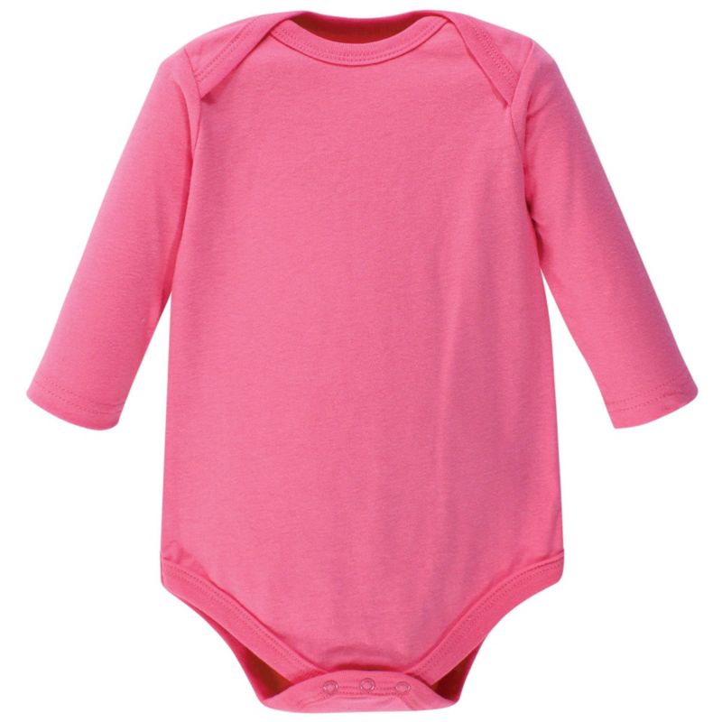 Baby Girls Hudson Soft Cotton Long-Sleeve Onesies (Five Count