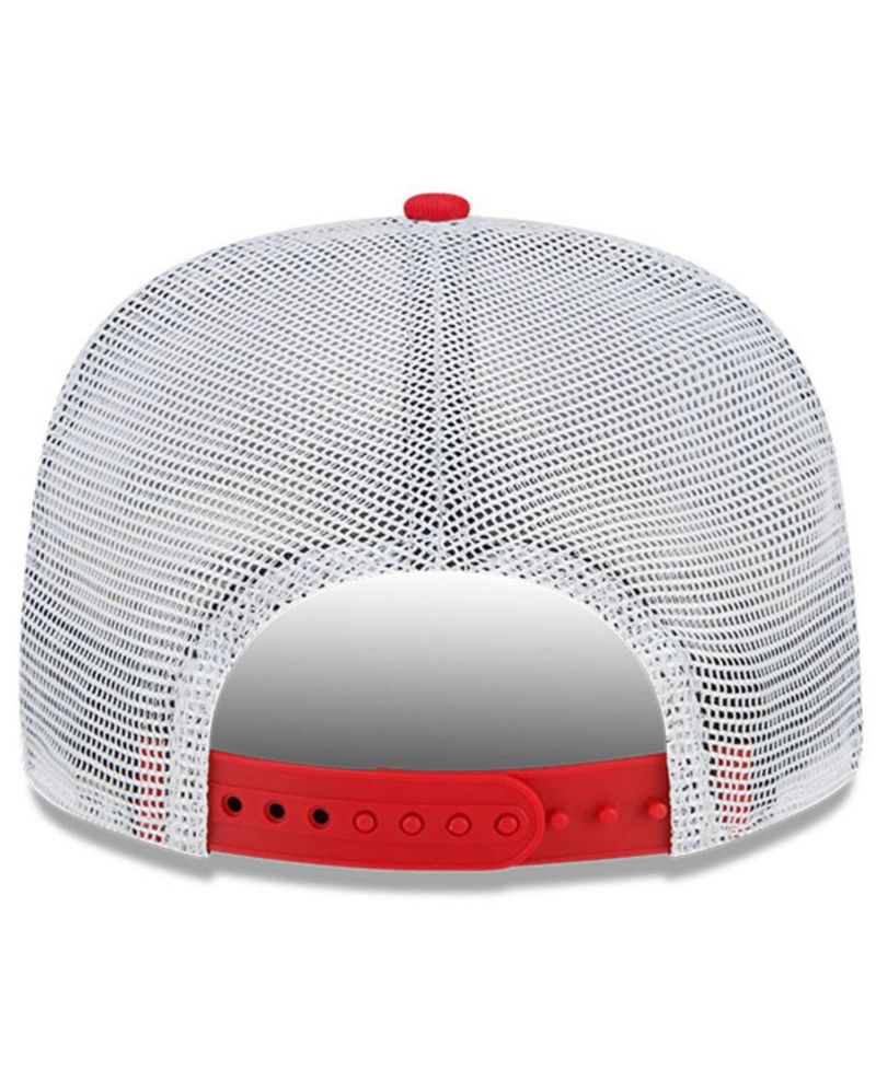 Men's Red, White Kyle Larson Golfer Snapback Adjustable Hat