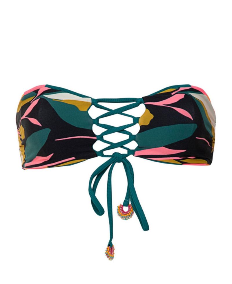 Women's Verdant Breeze Nomad Strapless Bandeau Reversible Bikini Top