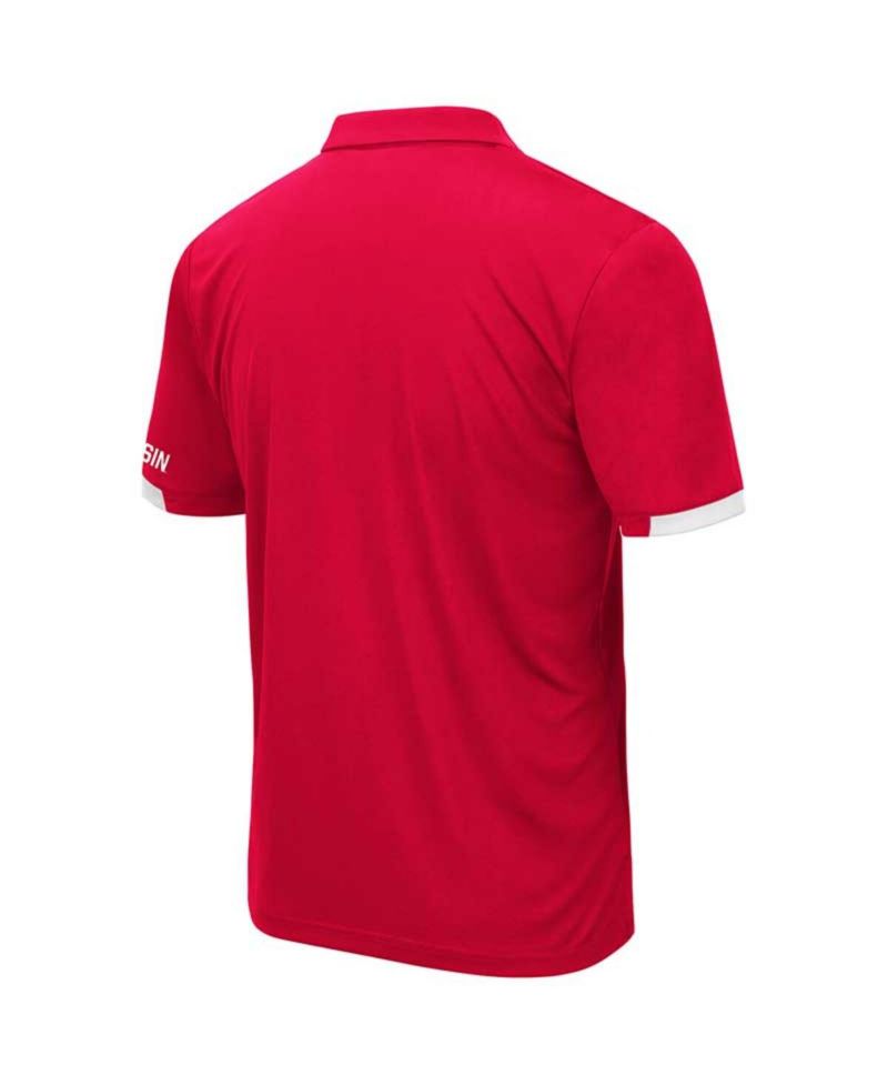 Men's Red Wisconsin Badgers Big and Tall Santry Polo Shirt