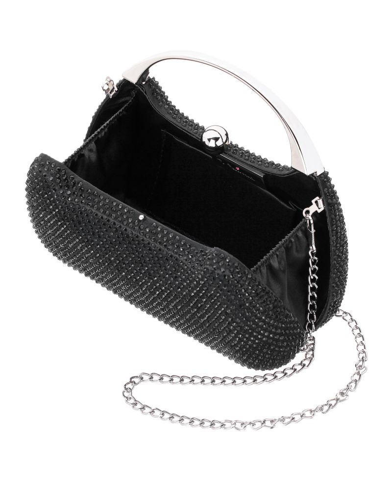 Crystal Minaudiere with Metal Handle