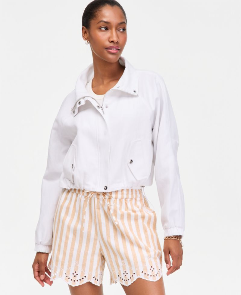 Women's Linen-Blend Utility Jacket