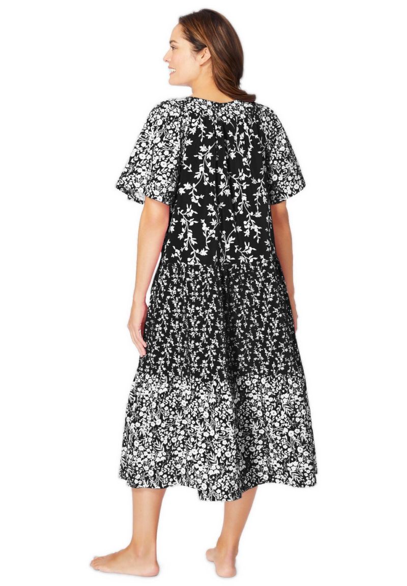 Plus Size Only Necessities Tiered Print Lounger