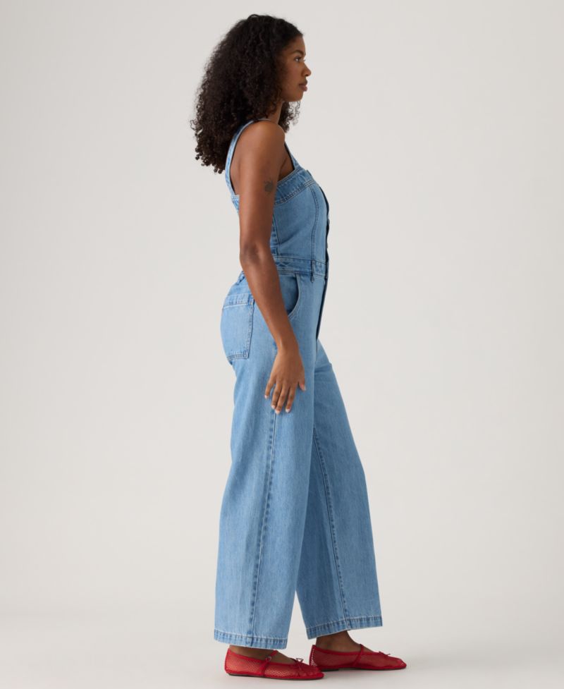 Women's Drea Square Neck Button-Front Jumpsuit