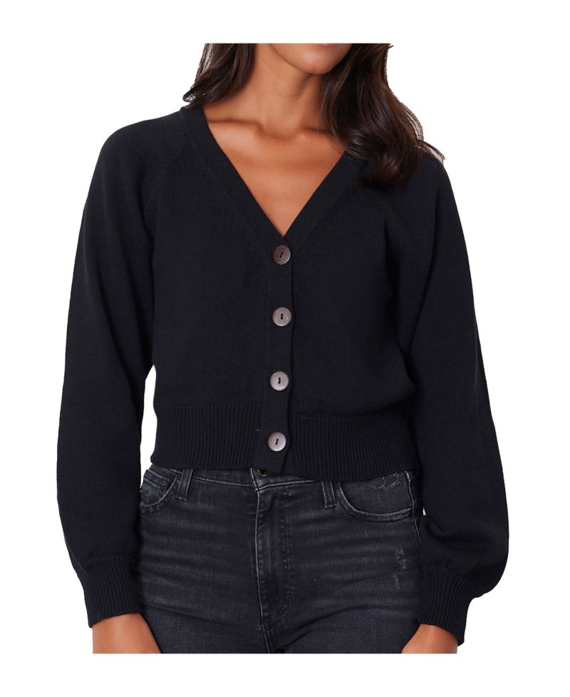 Women s Cotton Greta Cardigan in Forest Green