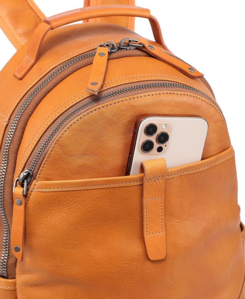 Sun-Wing Small Leather Backpack
