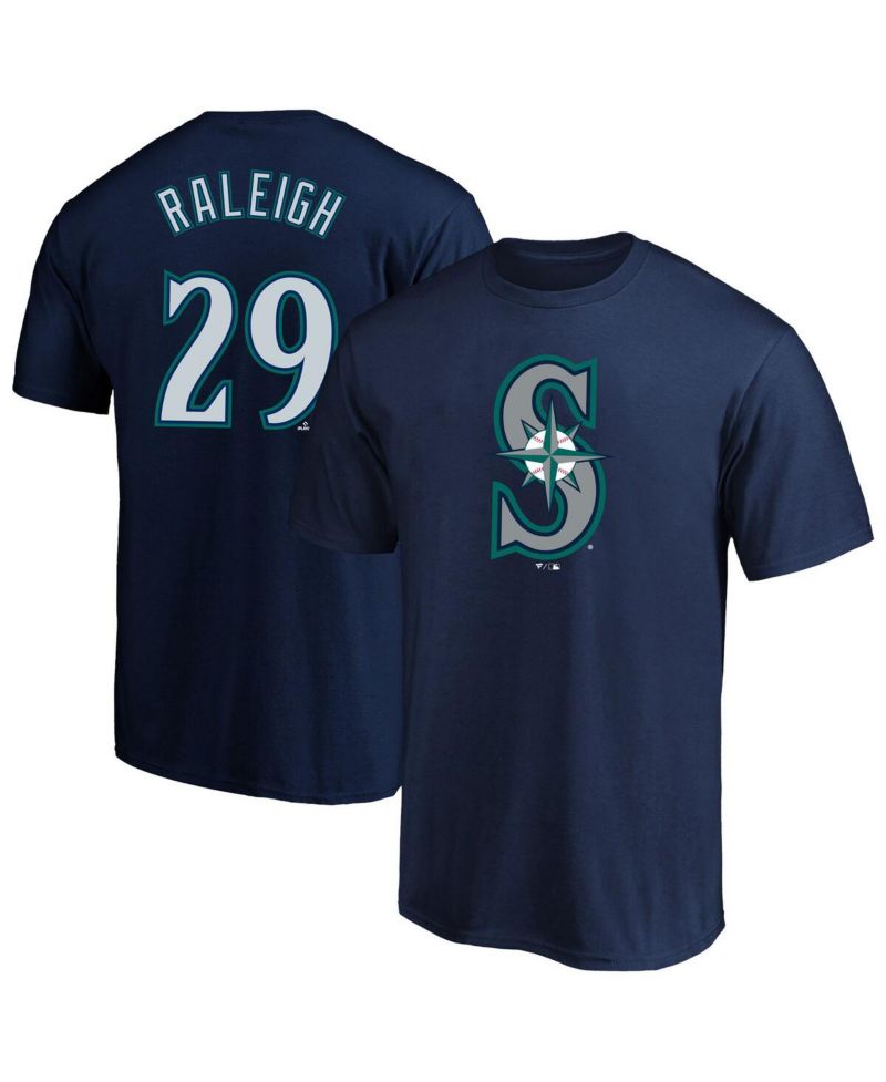 Men's Cal Raleigh Navy Seattle Mariners Big & Tall Name & Number T-Shirt