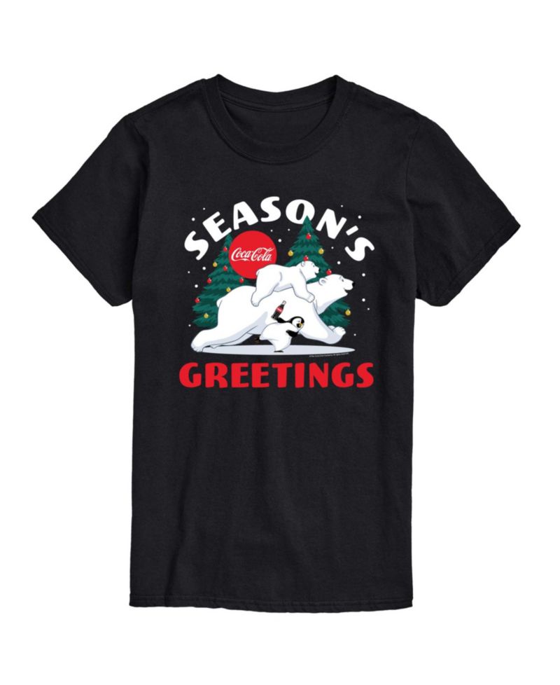 Men's Coca-Cola Seasons Greetings Polar Bears Short-Sleeve Graphic T-Shirt